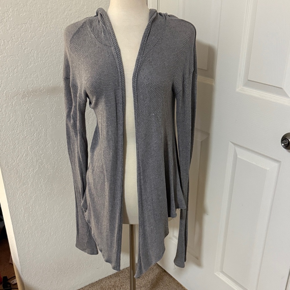 Hollister Women's Gray Hooded Cardigan